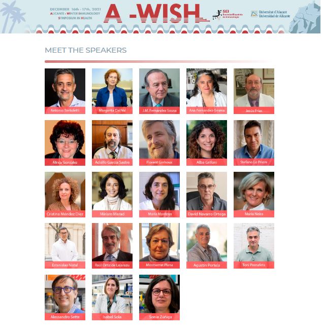 16 y 17 de diciembre 2021 en Alicante, la Sociedad Española de Inmunología y la Universidad de Alicante, celebran el I Simposio Internacional en Inmunología y Salud. imagen